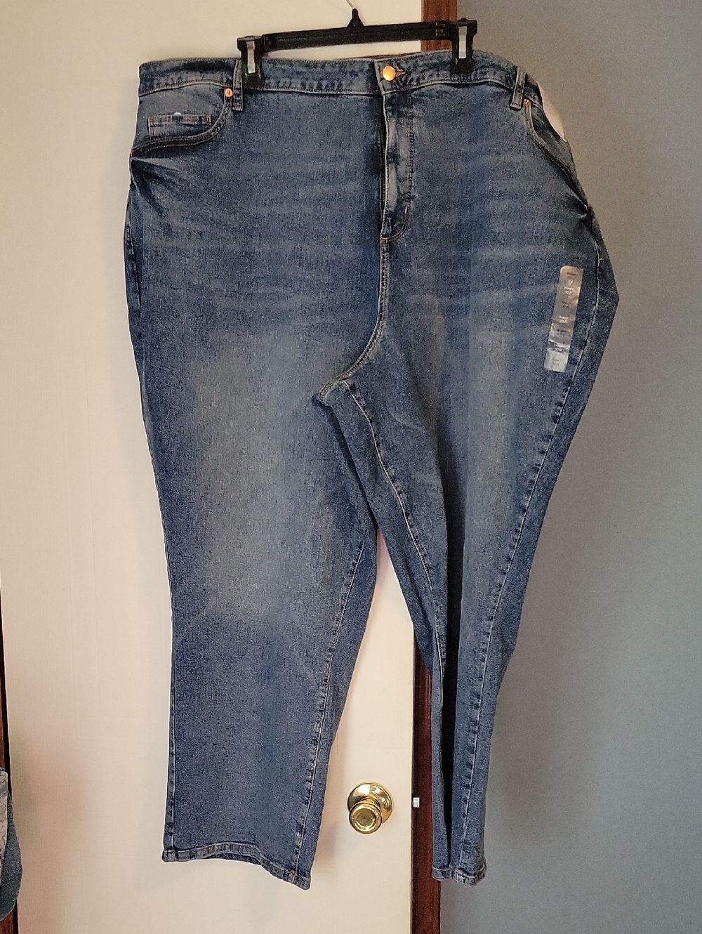 🆕️ Sonoma Women's Blue Denim Jeans - High Rise Stretch Straight Leg Size 30W